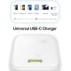 Sieninis įkroviklis PicoGo GaN 45W USB-C QC PD, baltas