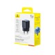Sieninis įkroviklis PicoGo GaN 45W USB-C QC PD, juodas
