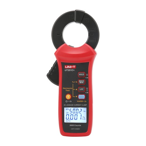 Leakage current clamp 3mA~60A; Harmonics: 20; 5Hz~5KHz; 3000, 40mm; Bluetooth; CAT III 600V, UNI-T Leakage current clamp 3mA~60A; Harmonics: 20; 5Hz~5KHz; 3000, 40mm; Bluetooth; CAT III 600V, UNI-T