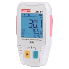 Temperature and humidity data logger, -40 ~ 85C, 0%~100% RH, 64000 points, IP54, Bluetooth, UNI-T