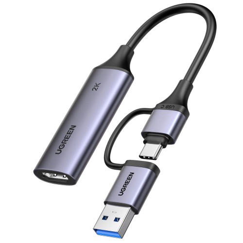Video capture adapter 2K@30Hz HDMI -> USB-A/USB-C Video capture adapter 2K@30Hz HDMI -> USB-A/USB-C