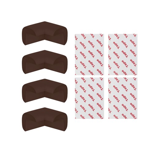 Corner protectors 4 pcs, flat brown Corner protectors 4 pcs, flat brown