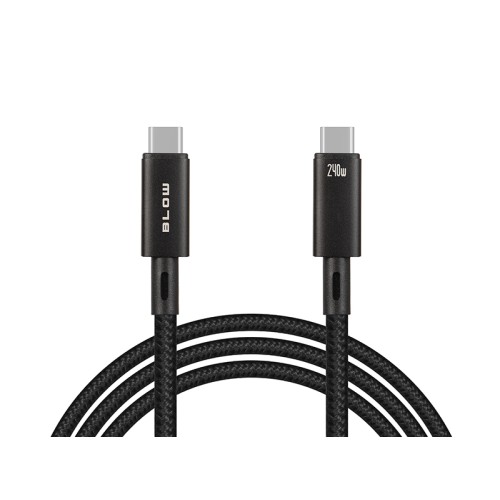 USB-C jungtis - USB-C 4.0 1.0 m, juoda pynė USB-C jungtis - USB-C 4.0 1.0 m, juoda pynė