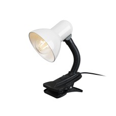 Biuro lempa LB-08 su tvirtinimo laikikliu Balta