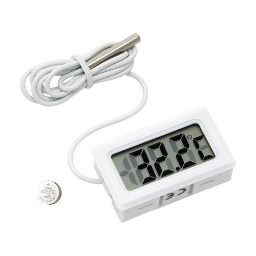 LCD panel thermometer -50 to 100C - White LCD panel thermometer -50 to 100C - White