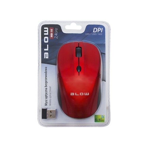 BLOW MB-10 wireless optical mouse red BLOW MB-10 wireless optical mouse red