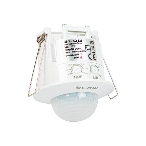 BLOW MS-02 lubų judesio jutiklis 360° įleidžiamas baltas BLOW MS-02 lubų judesio jutiklis 360° įleidžiamas baltas