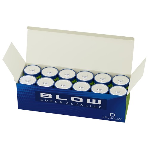 BLOW SUPER ŠARMINĖS R20/D baterijos, 12 vnt. BLOW SUPER ŠARMINĖS R20/D baterijos, 12 vnt.