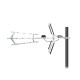 DVB-T antena ATD27S VHF/UHF MUX8 pasyvi 10 paketų