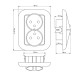 Dvigubas p/t lizdas PT-5F baltas