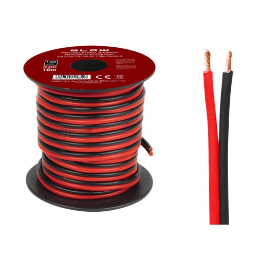 Garsiakalbio kabelis 2x0.75mm juodas-raudonas 10m Garsiakalbio kabelis 2x0.75mm juodas-raudonas 10m