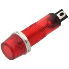 Signalinė neoninė lemputė 9mm 230V - raudona