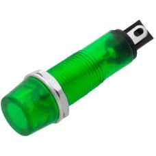 Signalinė neoninė lemputė 9mm 230V - žalia