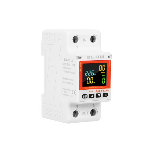 Išmanusis vatmetras, skirtas DIN bėgeliui, 63A WiFi, TUYA Išmanusis vatmetras, skirtas DIN bėgeliui, 63A WiFi, TUYA