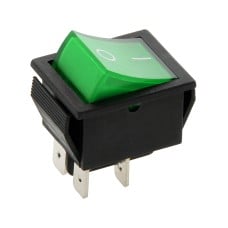 Klavišinis jungiklis MK621 230V žalias