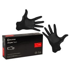 Black nitrile gloves L - 100pcs