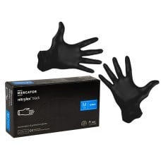 Black nitrile gloves M - 100pcs