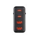 Maitinimo įkroviklis USBx2 lizdas + USB-Cx2 QC+PD 100W