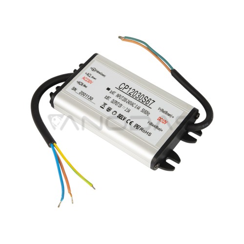 Maitinimo šaltinis LED sistemoms 12V/2.5A 30W  Maitinimo šaltinis LED sistemoms 12V/2.5A 30W