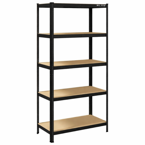 Metalinė daiktų laikymo lentyna 90x40x180cm juoda BLOW Metalinė daiktų laikymo lentyna 90x40x180cm juoda BLOW