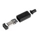 Micro USB Type B plug mounted on cable