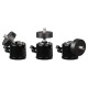 Mini ball head 360 - swivel - for 1/4 inch screw with 1/4 inch hole
