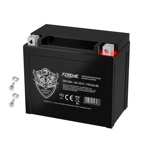 Motorcycle battery 12V 12Ah XTREME right+ Motorcycle battery 12V 12Ah XTREME right+