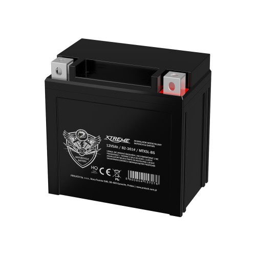 Motorcycle battery 12V 5Ah XTREME right+ Motorcycle battery 12V 5Ah XTREME right+