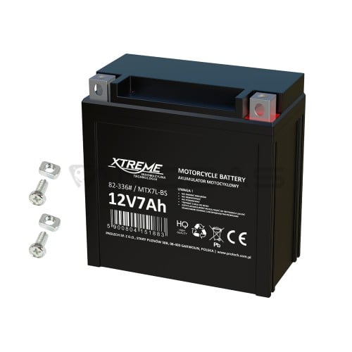 Motorcycle battery 12V 7Ah XTREME right +  Motorcycle battery 12V 7Ah XTREME right +