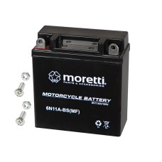 Motorcycle battery 6V 11Ah 6N11A-4B MORETTI