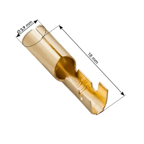 Neizoliuota jungties įvorė 2.9/18 mm Neizoliuota jungties įvorė 2.9/18 mm