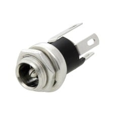 DC socket 2.5x5.5 metal screw-on - 20pcs