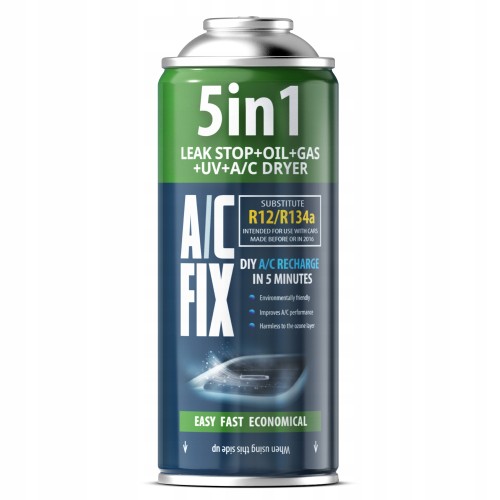 Air conditioning gas 5in1 R12 R134a 235g AC FIX Air conditioning gas 5in1 R12 R134a 235g AC FIX