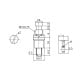 Push switch PBS ON round plastic