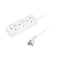 PR-370P 3-Socket Extension Cord with Grounding 5m White 3x1.5mm