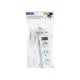 PR-370WSP/USB extension cord 3-Sockets + USB with grounding + switch 1.5m WHITE 3x1.5mm