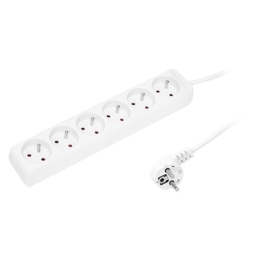 PR-670P 6 lizdų maitinimo ilgintuvas su įžeminimu 3 m baltas 3x1.5 mm PR-670P 6 lizdų maitinimo ilgintuvas su įžeminimu 3 m baltas 3x1.5 mm