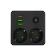 PS-210 2-Socket Splitter 2xUSB+USB-C Black PS-210 2-Socket Splitter 2xUSB+USB-C Black