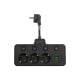 PS-310 skirstytuvas, 3 lizdai + 2xUSB + 2xUSB-C, 0.1 m, juodas, 3x1 mm prailginimo laidas
