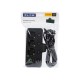 PS-310 Splitter 3-Sockets + 2xUSB + 2xUSB-C 3m black 3x1mm extension cable
