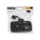 PS-310U Splitter 3-Sockets 3xUSB 0.1m black 2x1mm extension cord