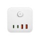PS-410 skirstytuvas 4 lizdų + 2xUSB + 2xUSB-C, baltas