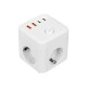 PS-410 skirstytuvas 4 lizdų + 2xUSB + 2xUSB-C, baltas