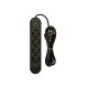PS-420 4 lizdų 3xUSB tinklo ilgintuvas 2m juodas 2x1mm