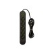 PS-520 5 lizdų 3xUSB tinklo ilgintuvas 2m juodas 2x1mm
