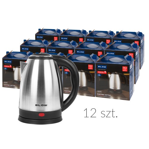 Sidabrinis virdulys 2000W BK-18SS BLOW 1.8 l metalinis, 12 vnt, pakuotėje Sidabrinis virdulys 2000W BK-18SS BLOW 1.8 l metalinis, 12 vnt, pakuotėje