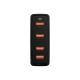 Sieninis įkroviklis USB-Cx4 PD 100W GAN juodas