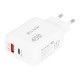 Sieninis įkroviklis USB lizdas + USB-C PD 45W GAN