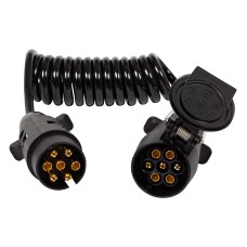 Spiralinis kabelis 7 kontaktų 1.5m priekabos ilgintuvas