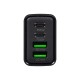 Wall charger USBx2 socket + USB-C QC+PD 65W